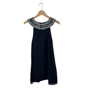 Alice & Olivia Rhinestone Silk Swing Dress